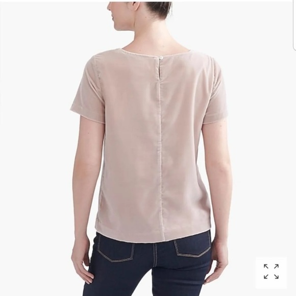 J.Crew Blush Velvet Top - Picture 2 of 7